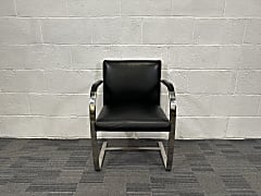 Leather Chair on chrome frame