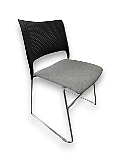 Orangebox Cors Canteen Chair with Light Grey Upholstered Seat