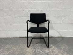 Black Haworth Comforto Stackable meeting chair