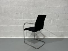 Brunner Fina office meeting chair sled base black camira fabric