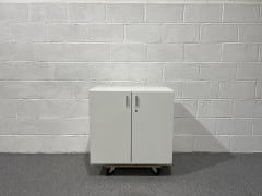 Techo White Wooden Storage Cabinet