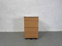 3 drawer wooden static pedestal 