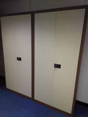 Tall steel wardrobe cabinet was £338 now £30