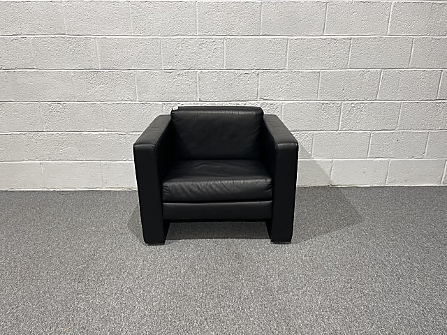 Black Leather Sofa arm chair