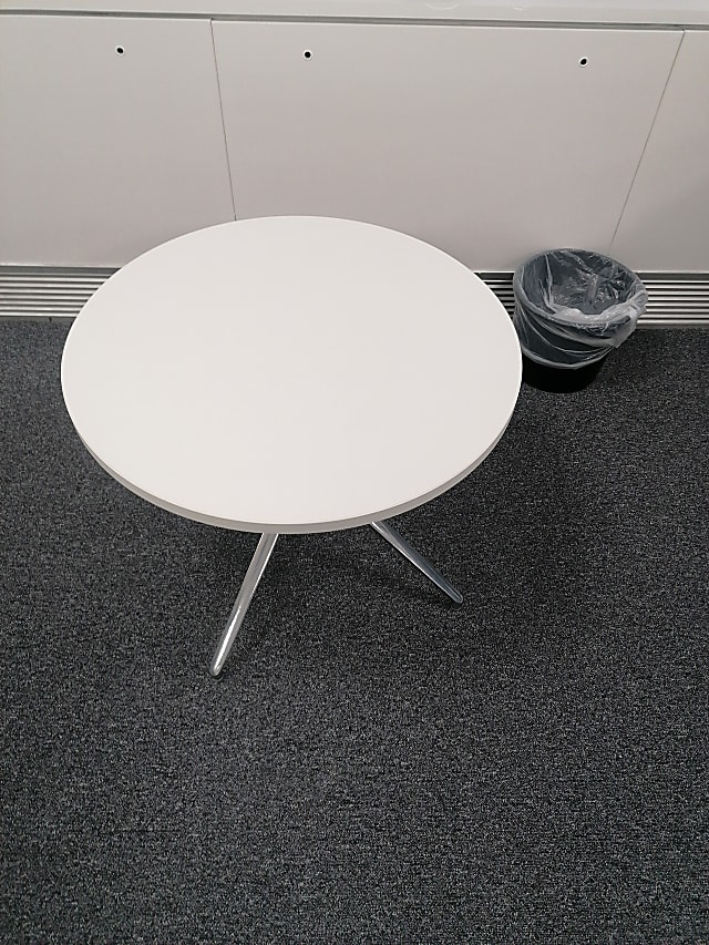 round white wooden side table