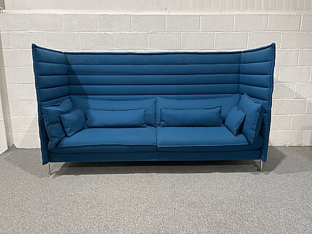 Vitra Alcove blue High Back Sofa by Ronan and Erwan Bouroullec 