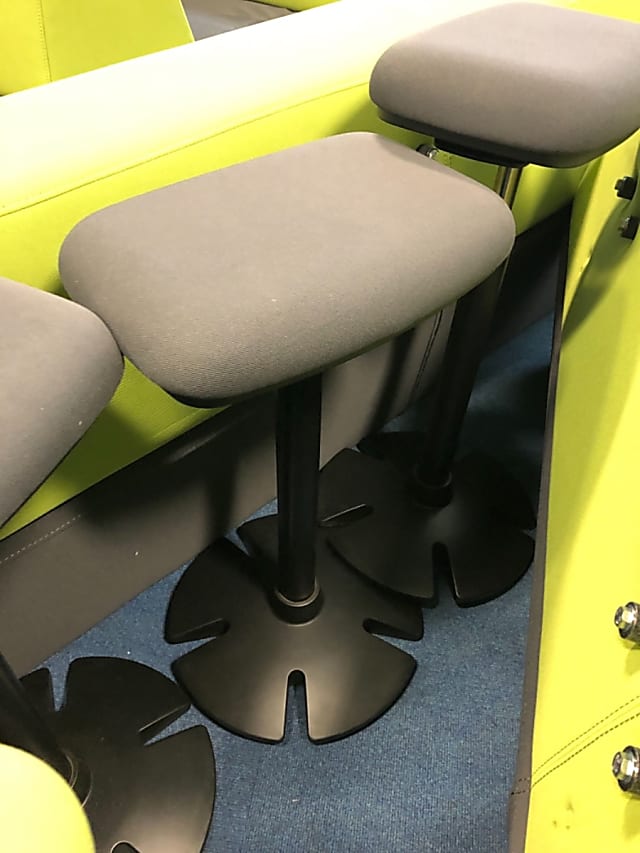 Grey Fabric  Stools