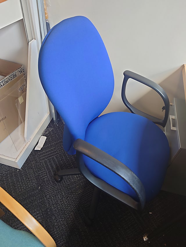 Blue operator chair