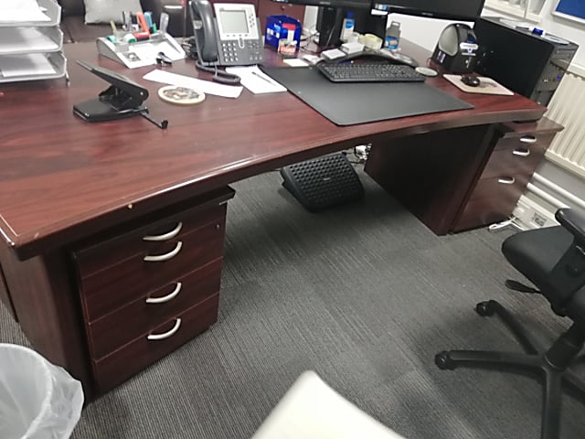 Desk and pedestal