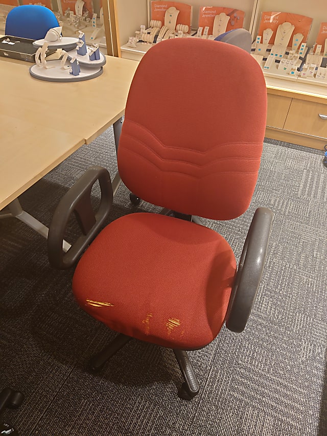 orange operator chair