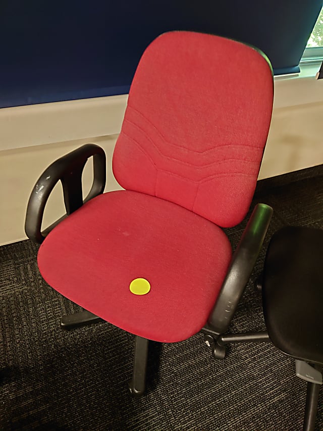 red operator chair