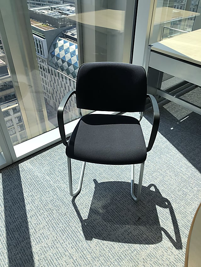 black meeting room chair