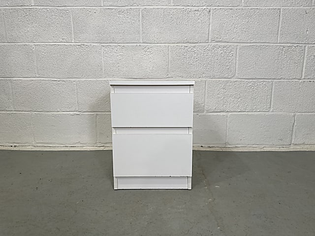 Small White wooden storage pedestal