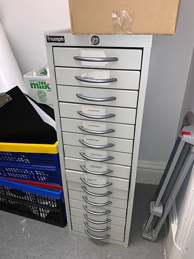 Card File Cabinet 15 Drawer