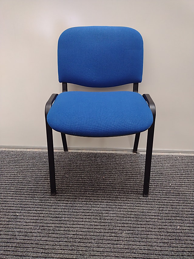 Blue waiting room chair