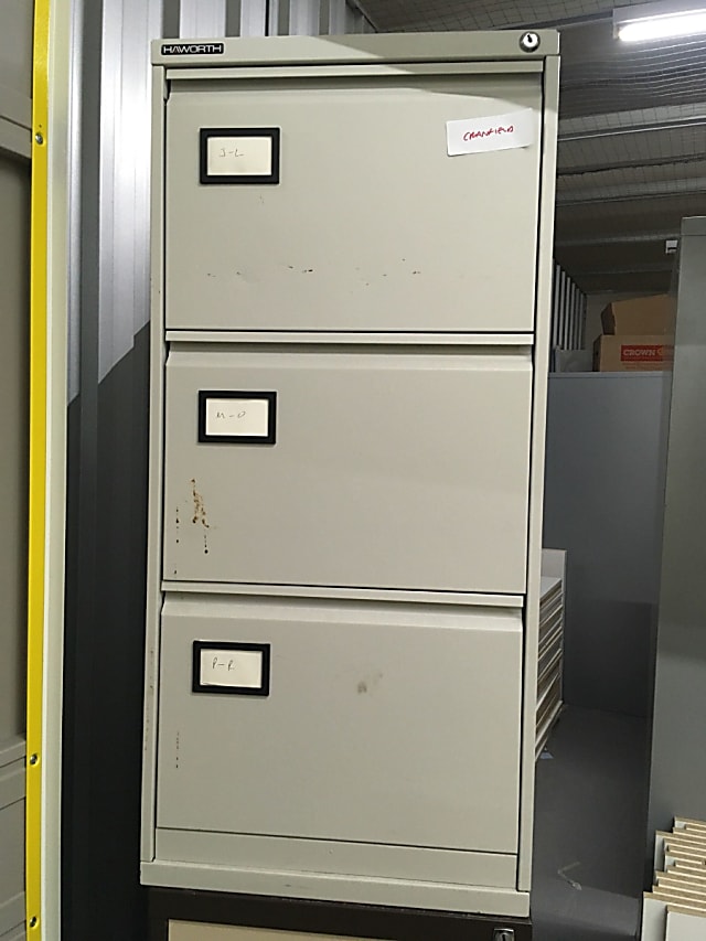 Metal 3-drawer filing cabinet