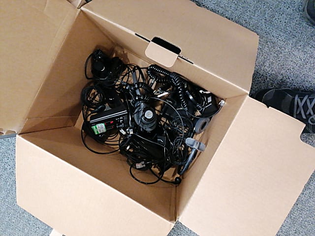 Box of power cables