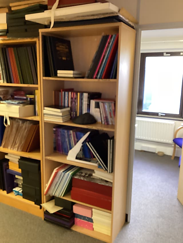 brown wooden bookshelf