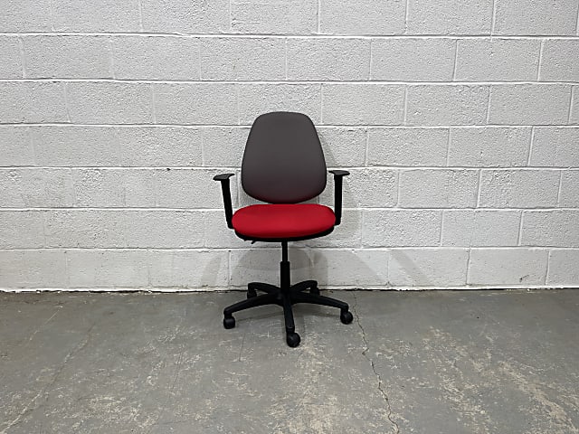 Red and grey office operator chair