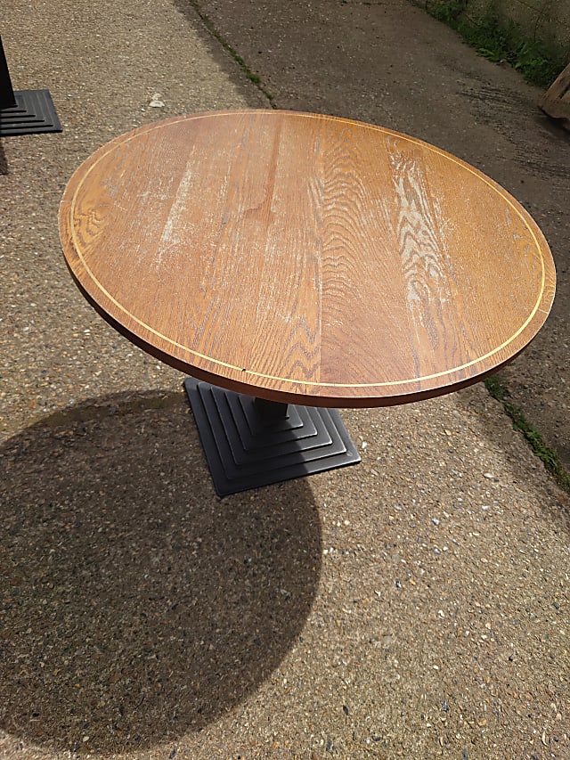 Round rustic table 92cm wide