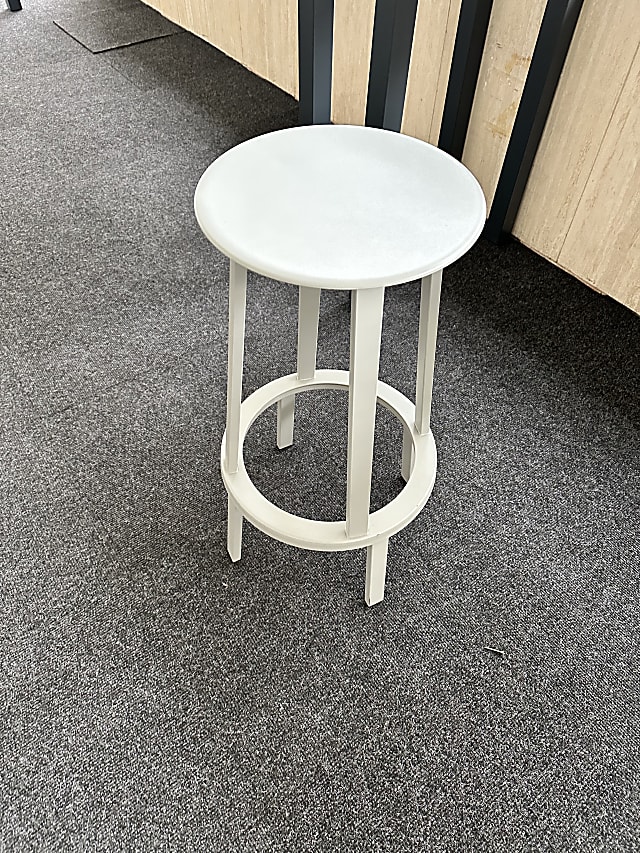 Grey rotating bar stools