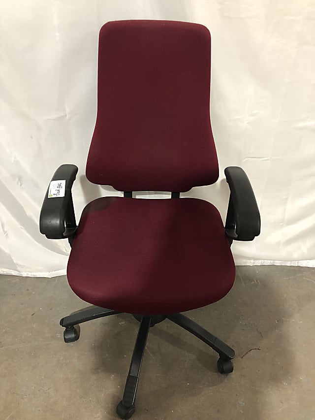 Burgundy office chair 