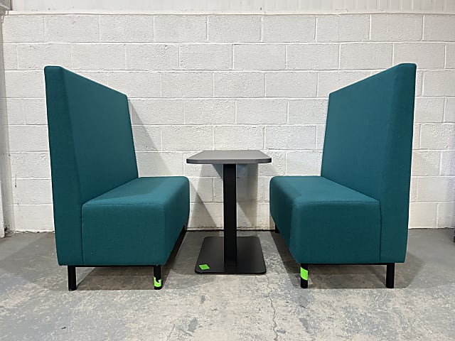 Pair of High back sofas with table