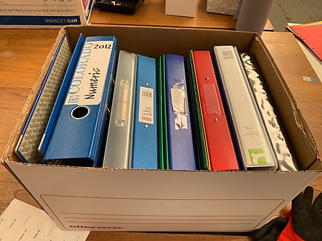 Box of used files - ONE LOT