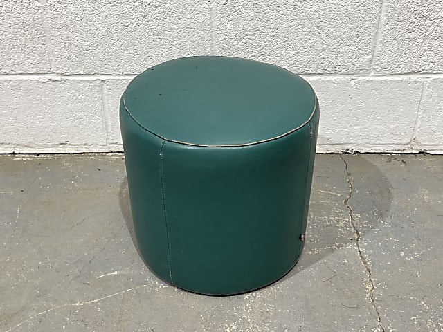 Alma round turquoise ottoman chair