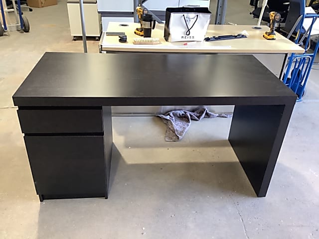 IKEA Desk with Pedestal left