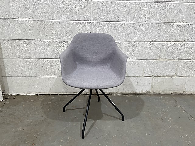 Fuse grey upholstered swivel armchair