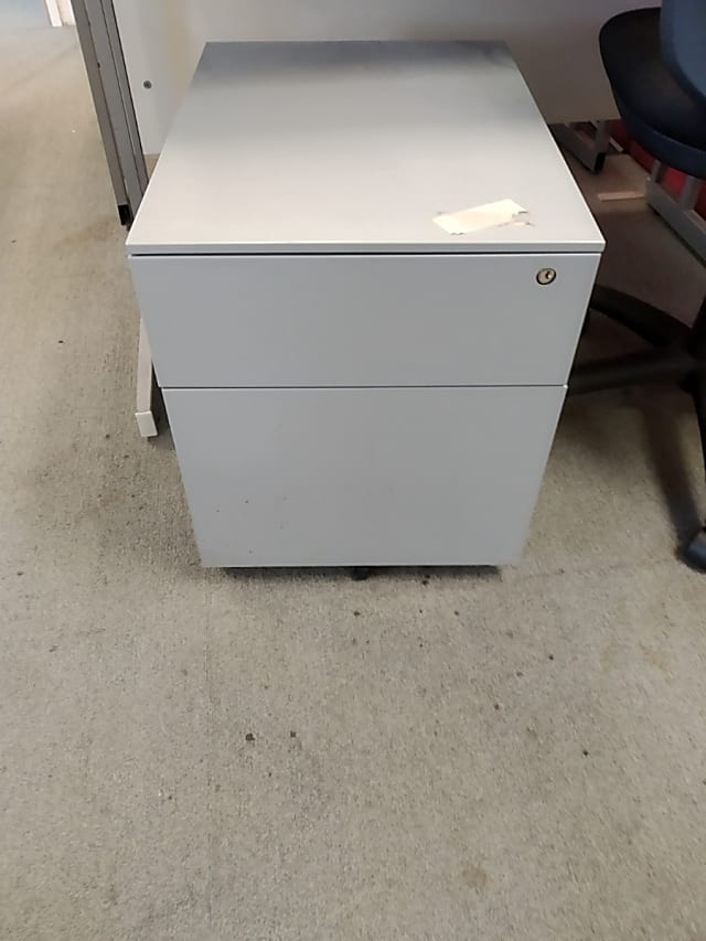 Grey 2 drawer pedestal