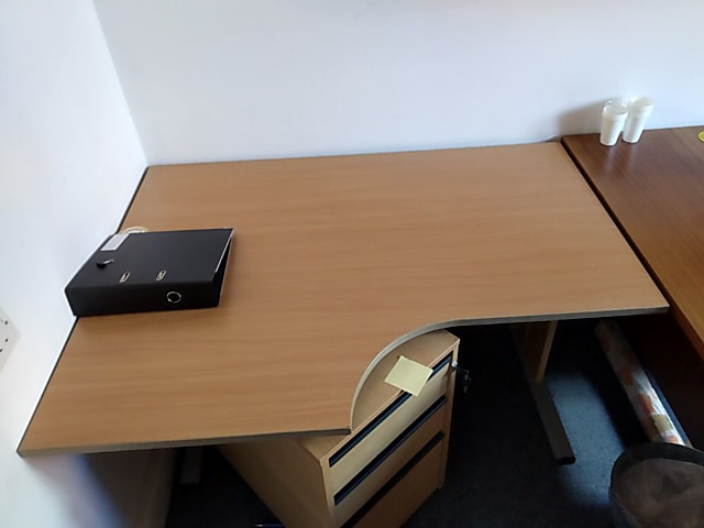 brown wooden corner table