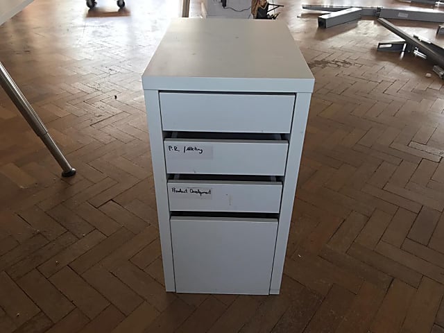 4-drawer pedestal