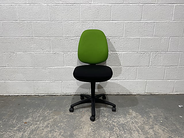 Black and green operator Chair