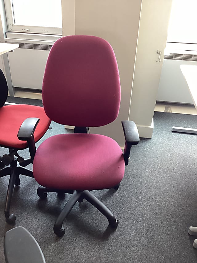 Burgundy ops chair