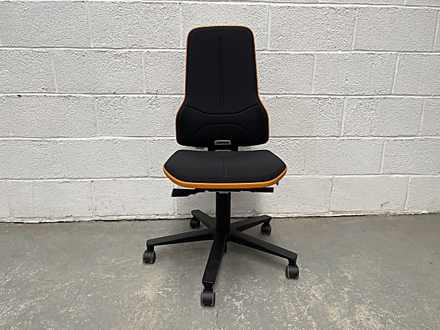 Bimos Neon Office Chair with Wheels Fabric Flexible Band Orange