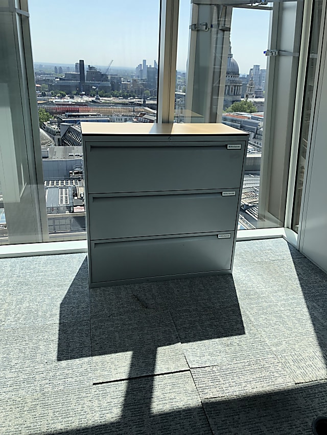 Large 3 drawer filing cabinet