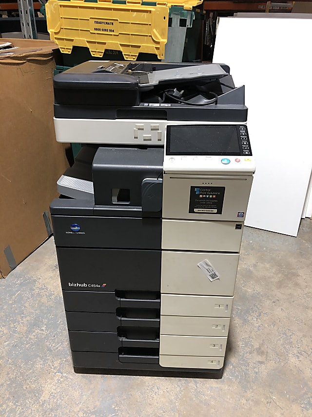 Konica Minolta Bizhub C454e A3 printer copier - small break in plastic body