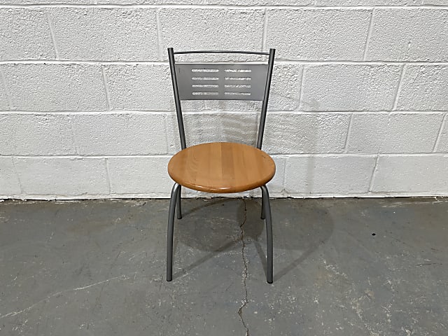 IMS Wooden Chair with metal base 