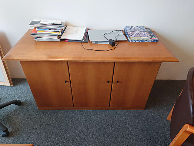 Brown wooden cupboard