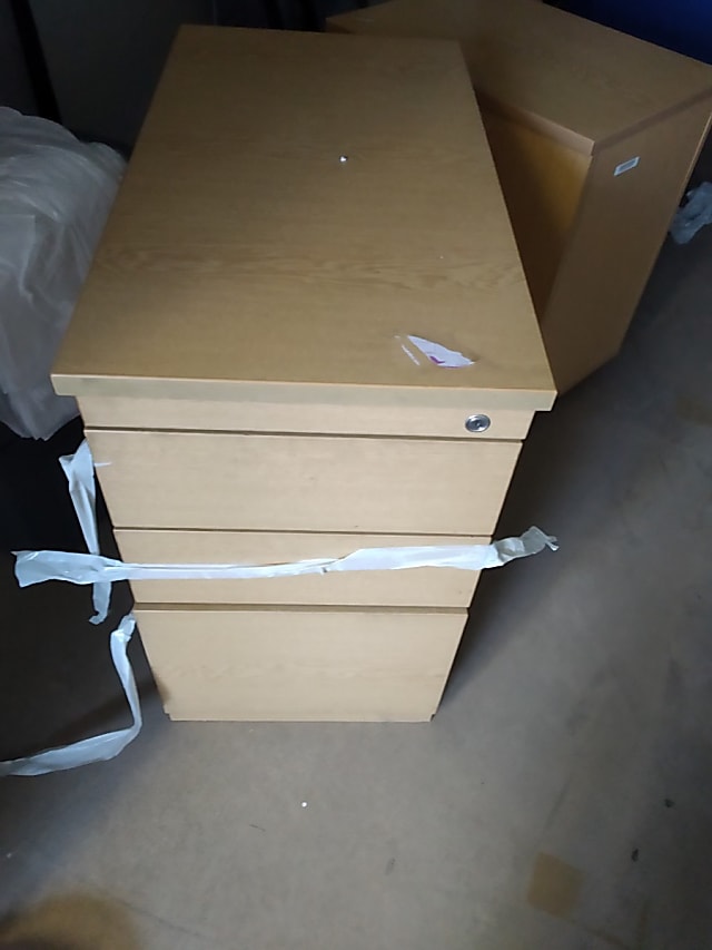 Three drawer pedestal