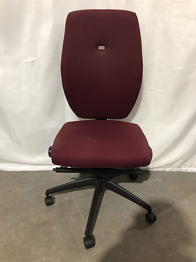 Burgundy office operator chair 