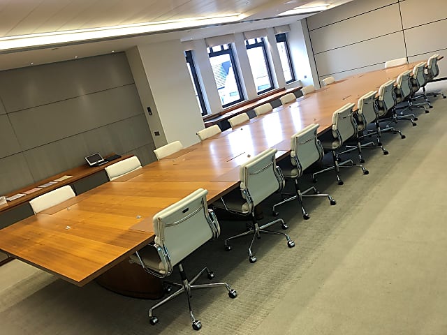 Majestic 9 metre long board room conference table