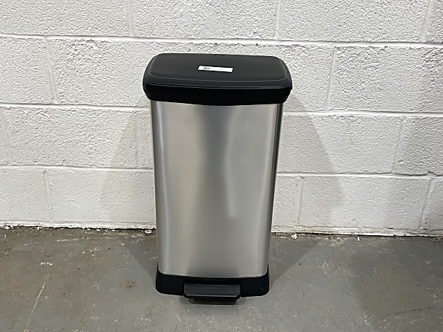 Curver black and grey recycling bin