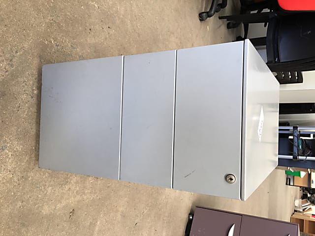 Grey metal slimline Pedestal