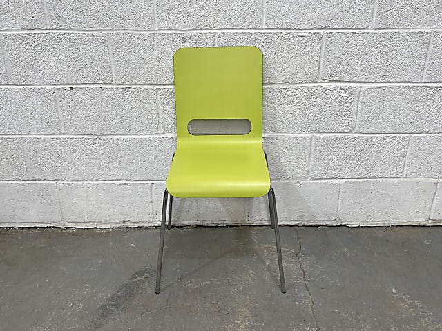 Lime Green stacking Chair metal frame