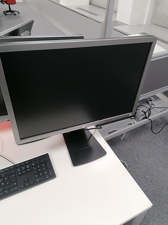 black flat screen computer monitor