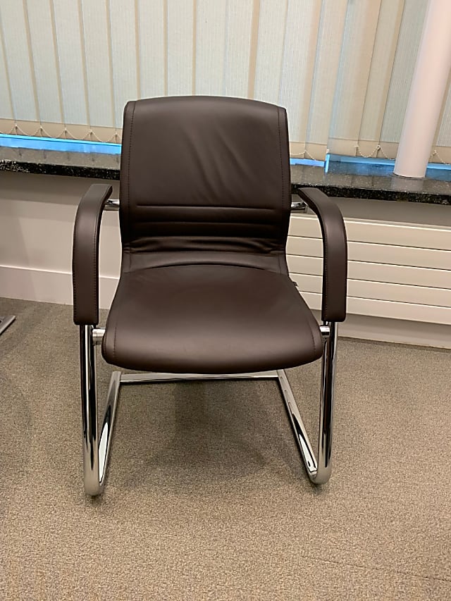 Brown meeting room chairs