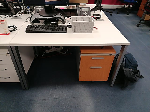 Small white desk 120cm - perfect size for a home office